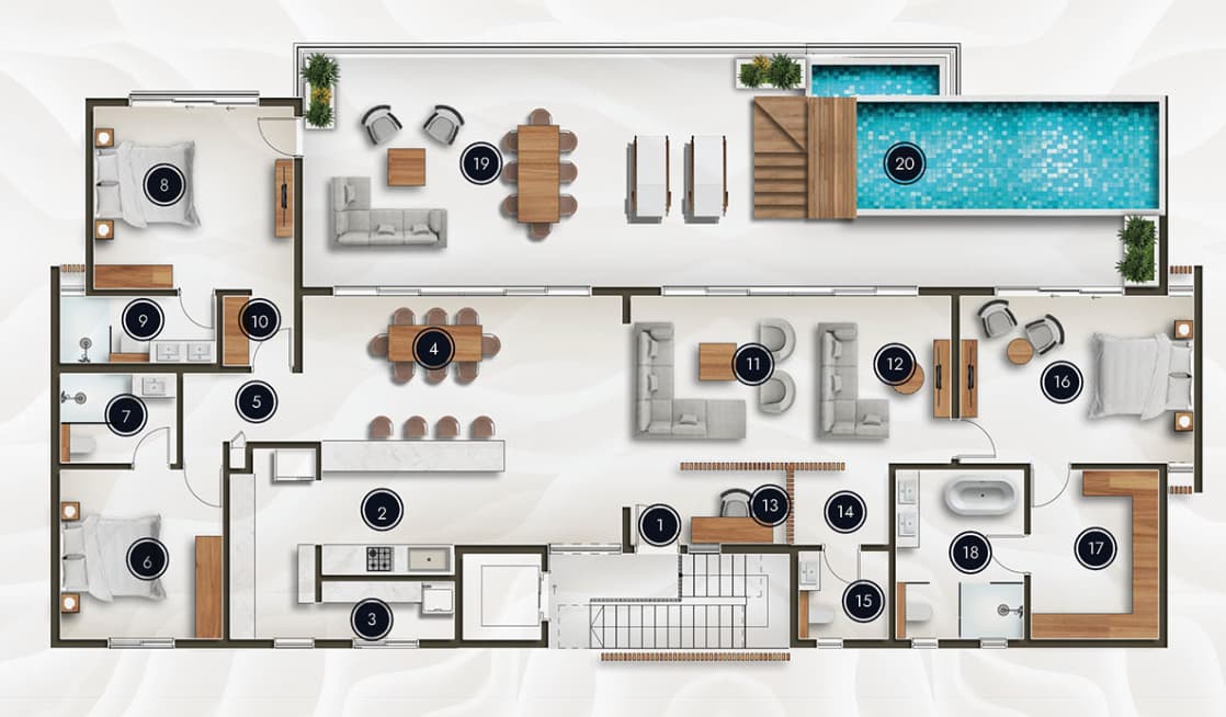 penthouse azulina